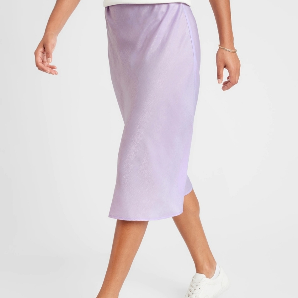 Lilac Satin Skirt